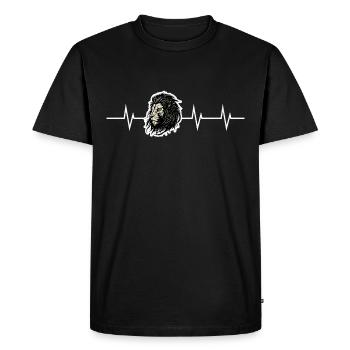 Heartbeat of a Lion - Men's Premium Organic T-Shirt - black - Front - Nico (187cm)