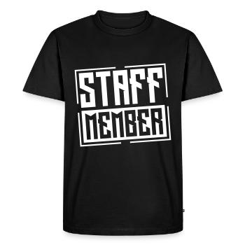 staff member - Men's Premium Organic T-Shirt - black - Front - Nico (187cm)