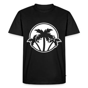 palms icon circle - Men's Premium Organic T-Shirt - black - Front - Nico (187cm)