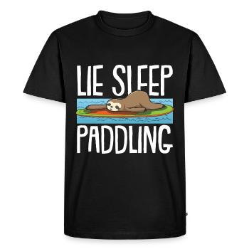 Stand up paddling SUP Faultier - Männer Premium Bio T-Shirt - Schwarz - Vorne - Nico (187cm)