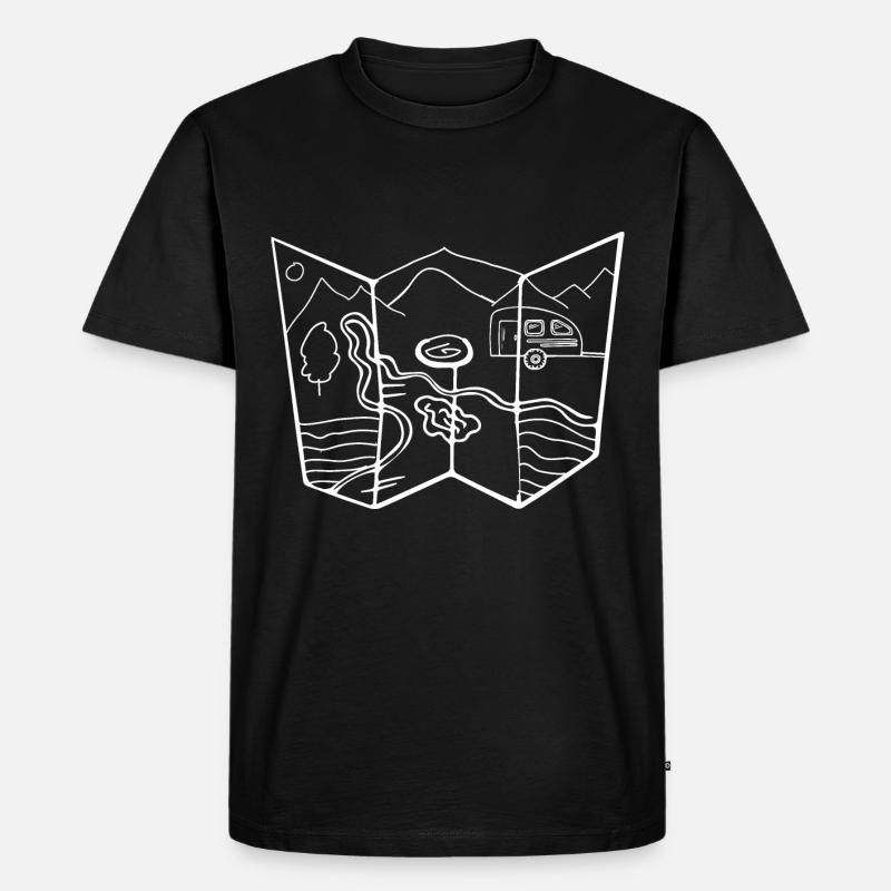 Camping - (5) - Männer Premium Bio T-Shirt - Schwarz