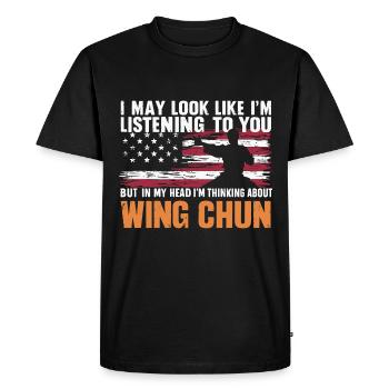 Cadeau d’arts martiaux Wing Chun - T-shirt Premium bio Homme - noir - Devant - Nico (187cm)