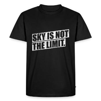 Le ciel n'est pas la limite - T-shirt Premium bio Homme - noir - Devant - Nico (187cm)