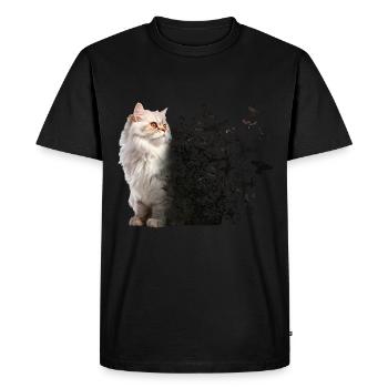 Chat persan - T-shirt Premium bio Homme - noir - Devant - Nico (187cm)