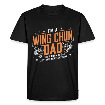 Cadeau d’arts martiaux Wing Chun - T-shirt Premium bio Homme - noir - Devant - Nico (187cm)