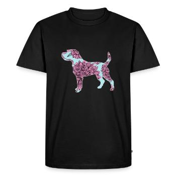 Flower Parson - Men's Premium Organic T-Shirt - black - Front - Nico (187cm)