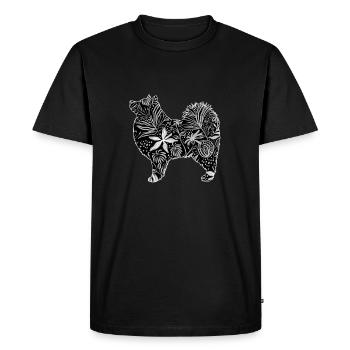 Flower Lapphund II - Men's Premium Organic T-Shirt - black - Front - Nico (187cm)