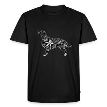 Fleur Flattie - T-shirt Premium bio Homme - noir - Devant - Nico (187cm)