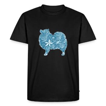 Flower Kleinspitz II - Men's Premium Organic T-Shirt - black - Front - Nico (187cm)