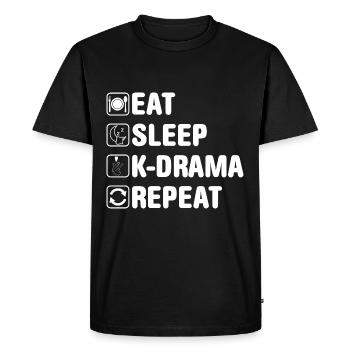 K-Drama Kdrama Korean Drama Korea Hallyu K-Drama - Men's Premium Organic T-Shirt - black - Front - Nico (187cm)
