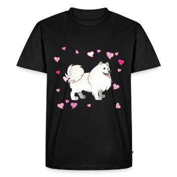 Niedliches Spitz Design für Tierliebhaber& Hunde - Männer Premium Bio T-Shirt - Schwarz - Vorne - Nico (187cm)