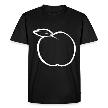 Apple design kept simple for the fruit fan - Men's Premium Organic T-Shirt - black - Front - Nico (187cm)