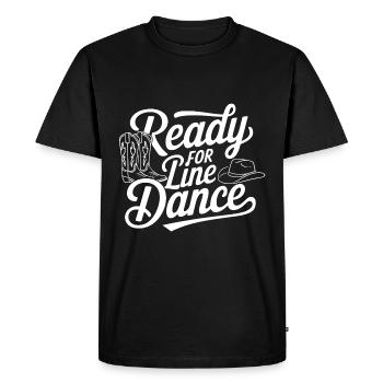 La danse en ligne : ma danse, mon sport et ma passion - T-shirt Premium bio Homme - noir - Devant - Nico (187cm)