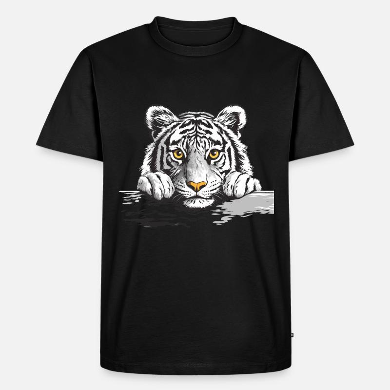 Tiger - Männer Premium Bio T-Shirt - Schwarz