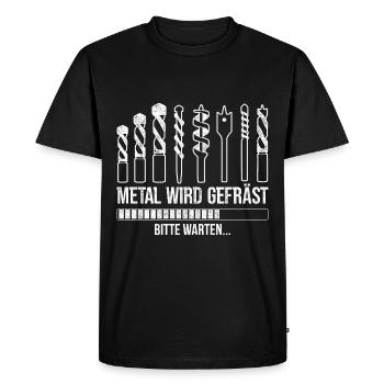 Zerspanungsmechaniker Dreher Spruch Fräser - Männer Premium Bio T-Shirt - Schwarz - Vorne - Nico (187cm)
