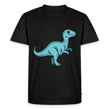Blue Baby Dino - Dinosaure pour enfants - T-shirt Premium bio Homme - noir - Devant - Nico (187cm)