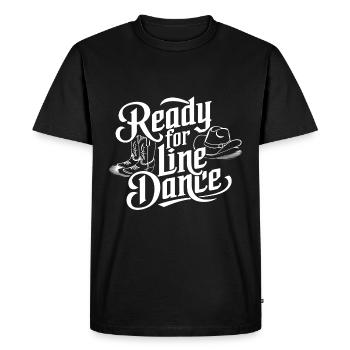 La danse en ligne, mon sport de danse et ma passion - T-shirt Premium bio Homme - noir - Devant - Nico (187cm)