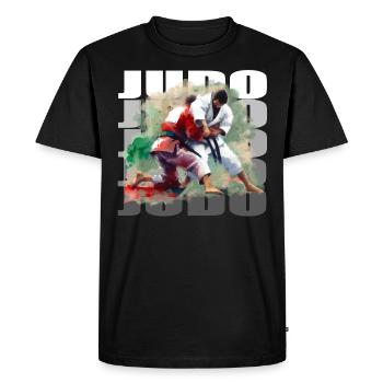 Judo - Men's Premium Organic T-Shirt - black - Front - Nico (187cm)