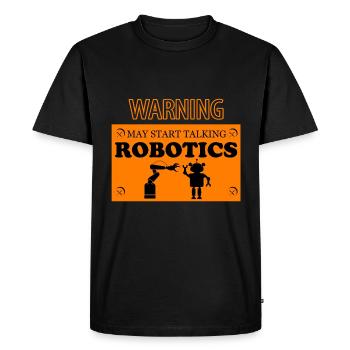 Robot - Men's Premium Organic T-Shirt - black - Front - Nico (187cm)