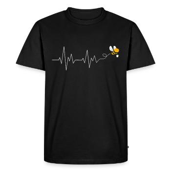 Imkerei Herzschlag Bienenzüchter Geschenk Imker - Männer Premium Bio T-Shirt - Schwarz - Vorne - Nico (187cm)