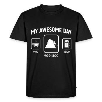 My great day - Beer - Climbing for women - - Men's Premium Organic T-Shirt - black - Front - Nico (187cm)