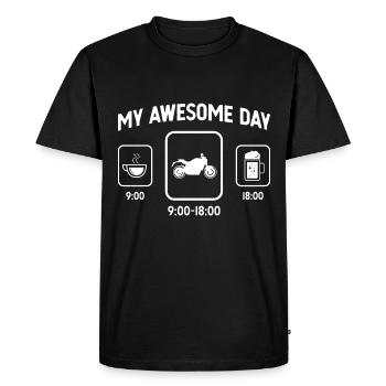 Ma belle journée - Bière - Moto - - T-shirt Premium bio Homme - noir - Devant - Nico (187cm)