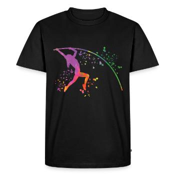 Perchiste Enfant Saut à la perche - T-shirt Premium bio Homme - noir - Devant - Nico (187cm)