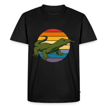 Komodo Dragon Komodo Lover Gift - Men's Premium Organic T-Shirt - black - Front - Nico (187cm)