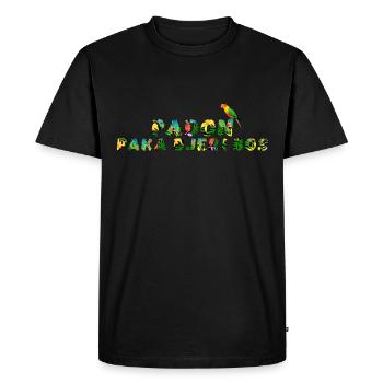 Padon paka djeri bos proverbe créole - T-shirt Premium bio Homme - noir - Devant - Nico (187cm)