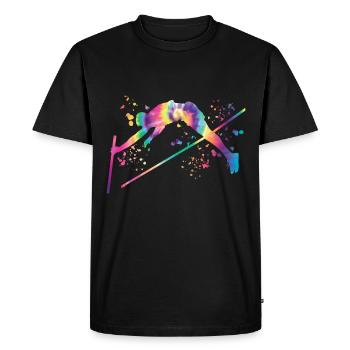 Perchiste Enfant Saut à la perche - T-shirt Premium bio Homme - noir - Devant - Nico (187cm)