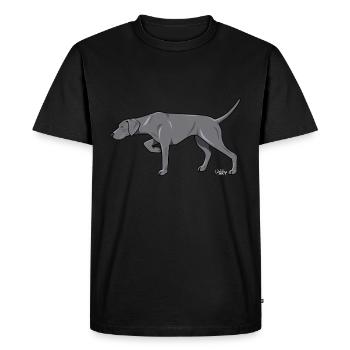 weimaraner - Männer Premium Bio T-Shirt - Schwarz - Vorne - Nico (187cm)