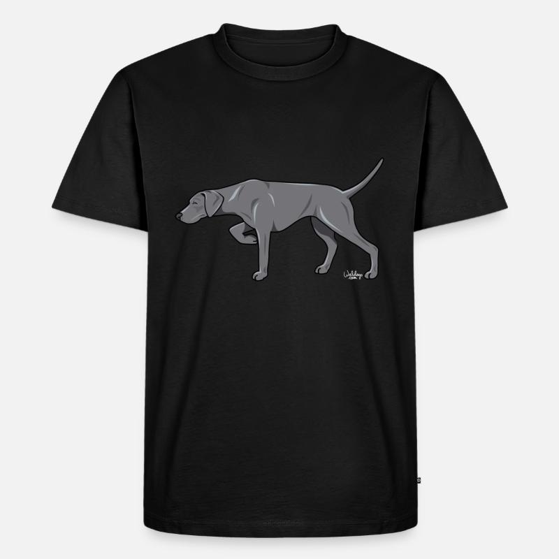 weimaraner - Männer Premium Bio T-Shirt - Schwarz