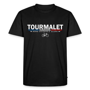 Vélo velo Tourmalet cycliste col tourmalet - T-shirt Premium bio Homme - noir - Devant - Nico (187cm)