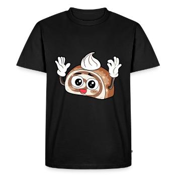 Gâteau repas gourmet cadeau - T-shirt Premium bio Homme - noir - Devant - Nico (187cm)