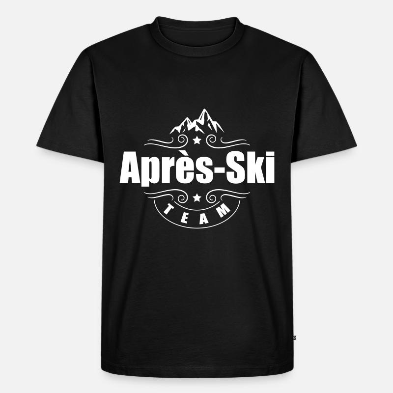 apres ski team - Männer Premium Bio T-Shirt - Schwarz
