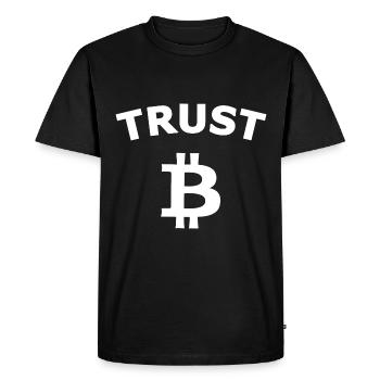 Faites confiance aux pièces - T-shirt Premium bio Homme - noir - Devant - Nico (187cm)