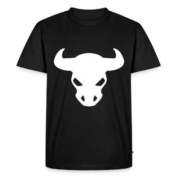 Conception du taureau, du taureau, du bœuf et de la tête de taureau - T-shirt Premium bio Homme - noir - Devant - Nico (187cm)