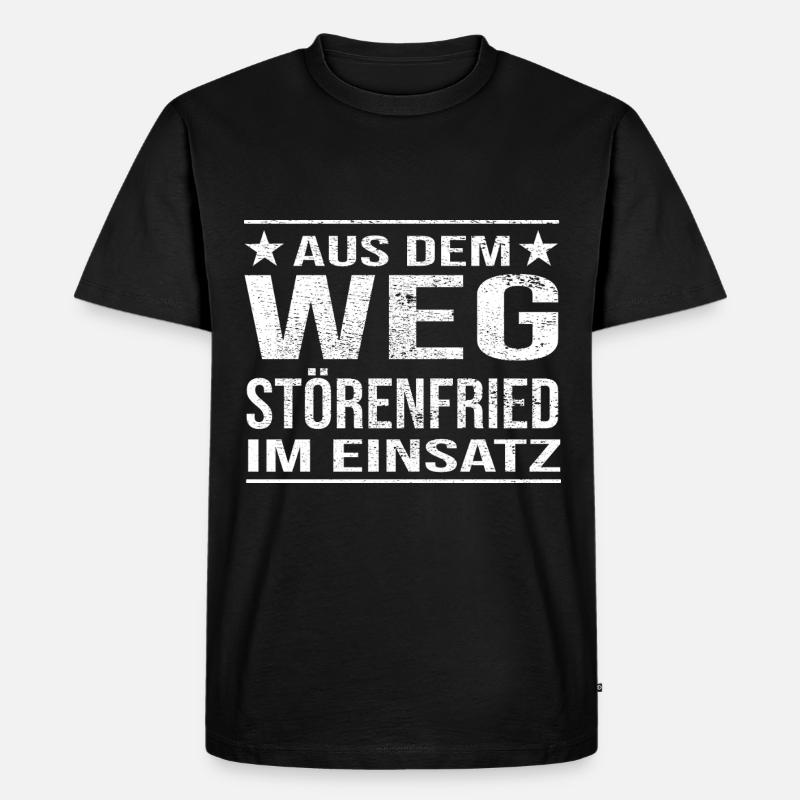 Aus dem Weg Störenfried im Einsatz Design - Männer Premium Bio T-Shirt - Schwarz