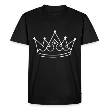Emoji crown crowns sketch white - Men's Premium Organic T-Shirt - black - Front - Nico (187cm)