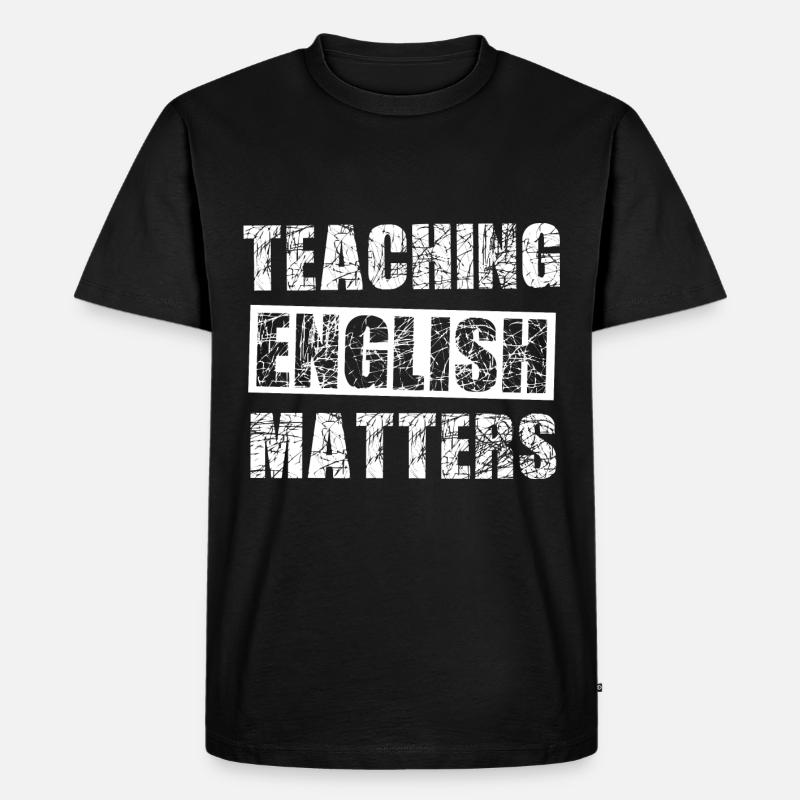 Der Englisch Lehrer - Männer Premium Bio T-Shirt - Schwarz