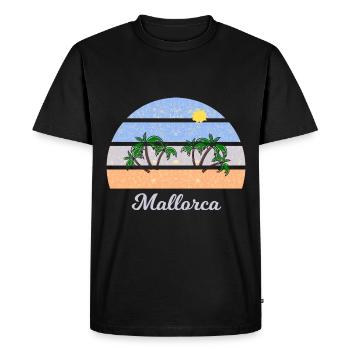 Vacances à Majorque - T-shirt Premium bio Homme - noir - Devant - Nico (187cm)