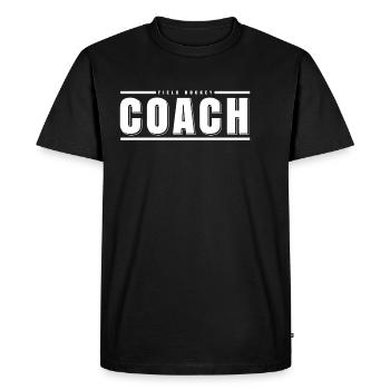 Hockey sur gazon de hockey en salle Entraîneur de hockey sur gazon - T-shirt Premium bio Homme - noir - Devant - Nico (187cm)