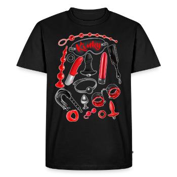 Kinky - Männer Premium Bio T-Shirt - Schwarz - Vorne - Nico (187cm)