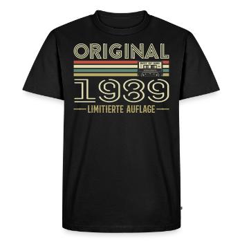 Original 1989 Jahrgang Retro Geburtstag Vintage - Men's Premium Organic T-Shirt - black - Front - Nico (187cm)