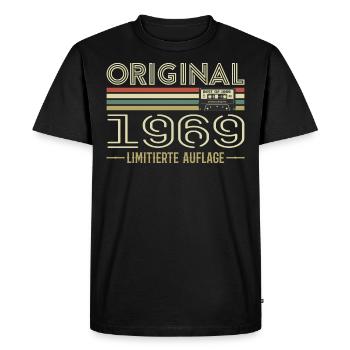 Original 1969 Vintage rétro anniversaire Vintage - T-shirt Premium bio Homme - noir - Devant - Nico (187cm)