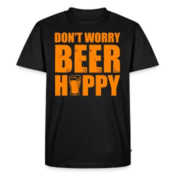 Ne vous inquiétez pasBière Joyeuse drôle Citations de bière - T-shirt Premium bio Homme - noir - Devant - Nico (187cm)