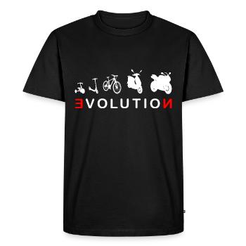 Evolution Biker 4- Evolution d'un motard - T-shirt Premium bio Homme - noir - Devant - Nico (187cm)