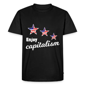 Profitez du capitalisme - T-shirt Premium bio Homme - noir - Devant - Nico (187cm)