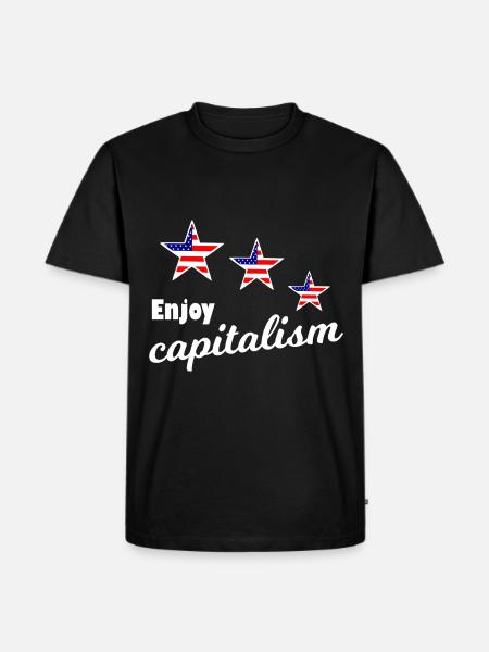 Enjoy capitalism - Men's Premium Organic T-Shirt - black