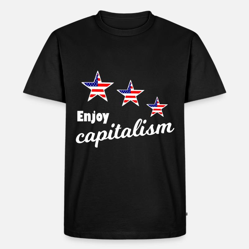 Geniese den Kapitalismus - Männer Premium Bio T-Shirt - Schwarz